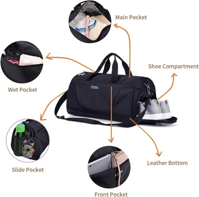 Detalle 2 de Gym Bag with Shoes Compartment 1 Pack