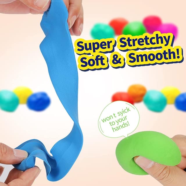 Detalle 2 de QMAY Air Dry Clay 24-colour modelling set 🎨