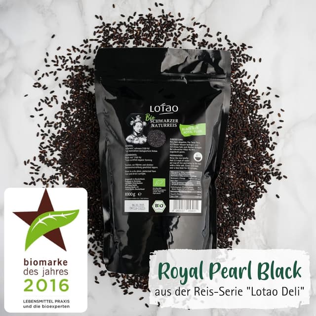 Detalle 2 de Lotao Schwarzer Reis 3 x 1000 g Bio