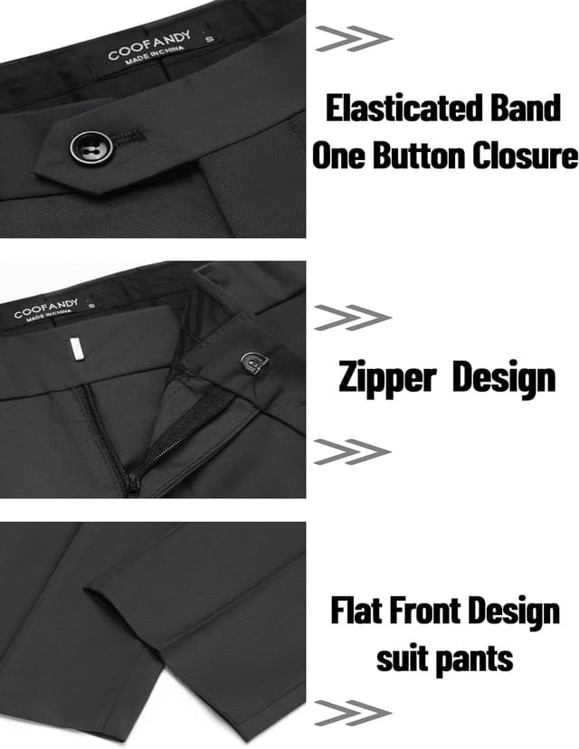 Thumbnail 6 de COOFANDY Classic Fit 2-Piece Suit