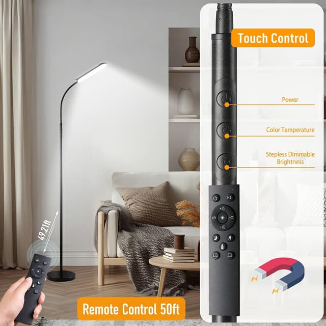 Thumbnail 6 de marctronic Floor Lamp (18W, 1800LM) with Remote, Smart Plug, and Dimming