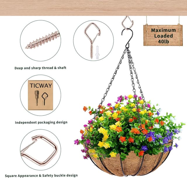 Thumbnail 2 de Ticway Outdoor-Haken 50 Stück für Lichterketten