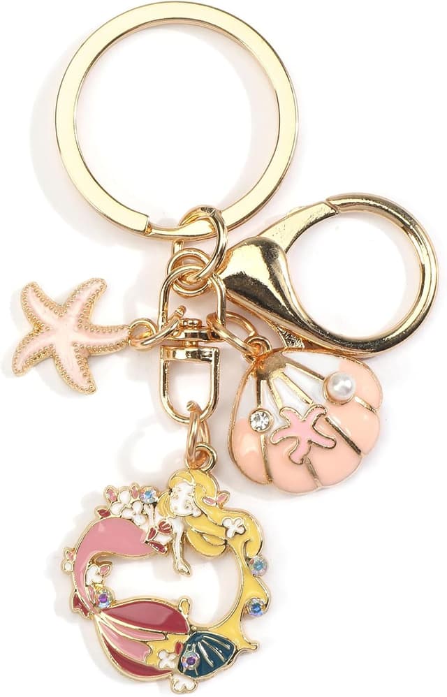 Detalle de Gallkeat Muschel & Seestern Schlüsselanhänger als Bag Charm (Meerjungfrau-Look) für Damen