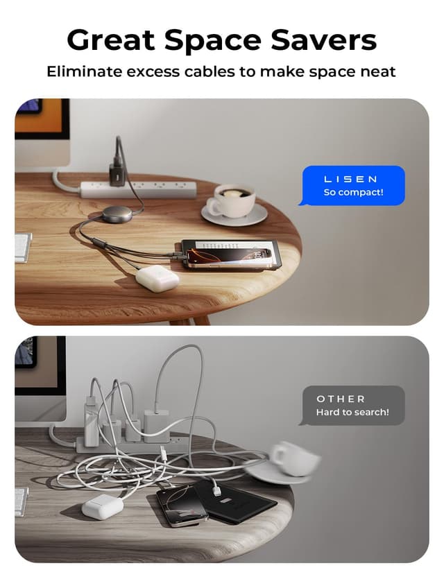 Detalle de LISEN Multi Charger Cable 10,000 test