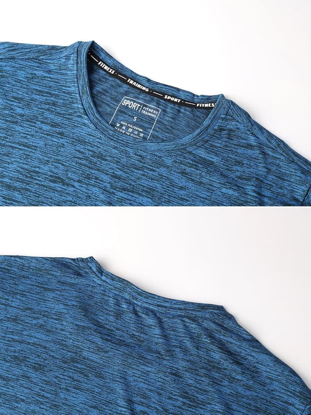 Detalle de Peakwell Herren Sport T-Shirt Kurzarm Reflexstreifen