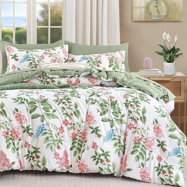 Imagen de Cottolester Floral Comforter Set Queen 90x90 Purple en OfertitasTOP