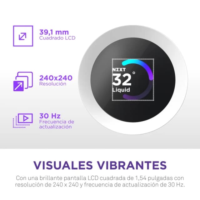Detalle de NZXT Kraken Plus 360 RGB refrigeración líquida 360mm