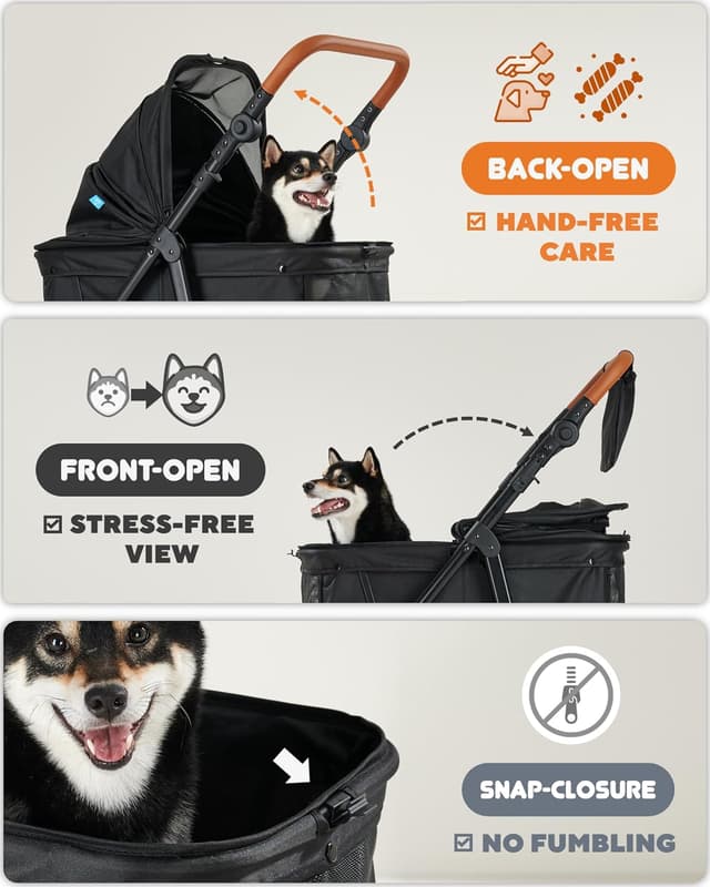 Thumbnail 6 de Zoosky Medium Dog Stroller (up to 66 lbs) with All-Terrain Wheels, Adjustable Handle & Canopy