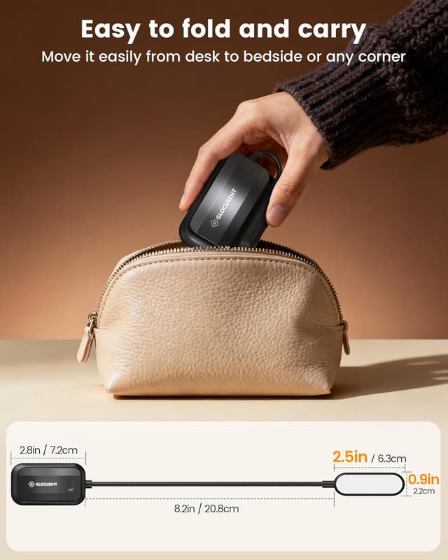 Thumbnail 6 de Glocusent 20 LED Reading Light (Book Light) with 5 Modes, Stepless Dimming & Rechargeable Battery