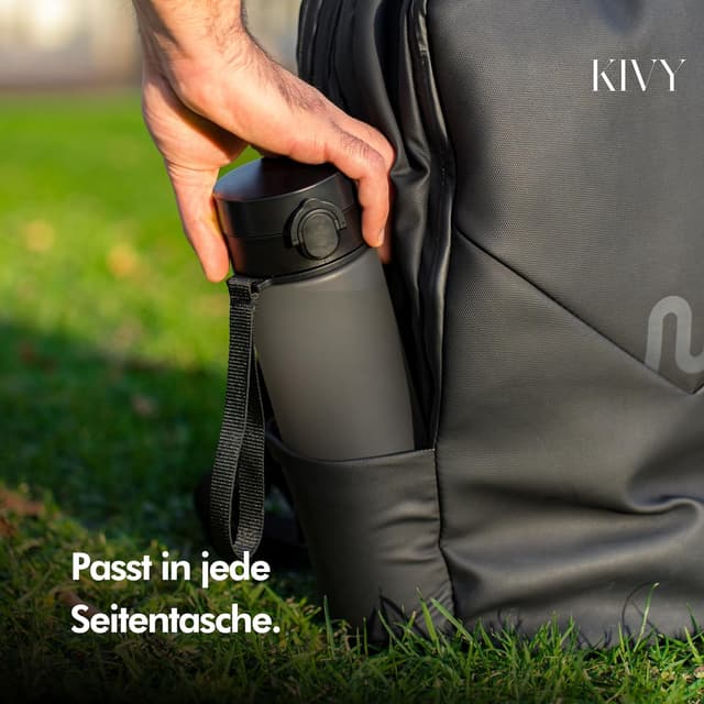 Thumbnail 6 de KIVY Trinkflasche 1,5 Liter – auslaufsicher, kohlensäuregeeignet & für Sport, Schule und Büro