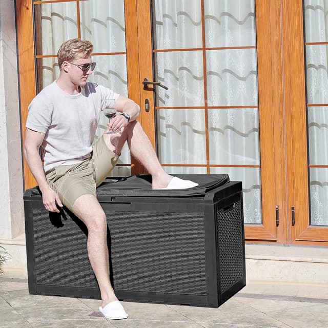 Thumbnail 3 de YITAHOME Grand Coffre Extérieur 380L Noir