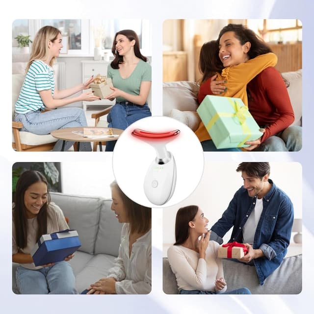 Thumbnail 6 de Massaggiatore Viso Lifting elettrico antirughe con EMS, impacco caldo a 45°C e LED