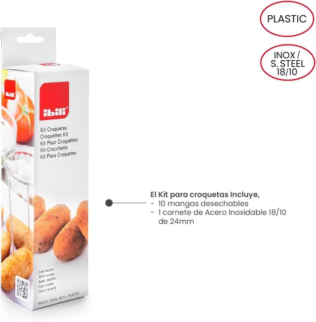Detalle de Ibili 777000 Set für Kroketten, 10 Beutel