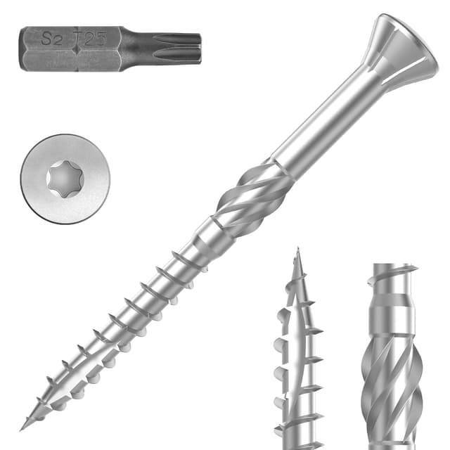 Detalle de TCO Vis pour terrasse 5x60 acier inoxydable A2 (tête fraisée) + embout T25