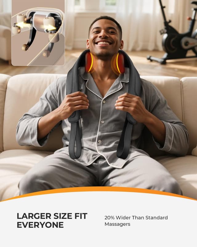 Detalle de CooCoCo Cordless Neck Massager 6D Shiatsu