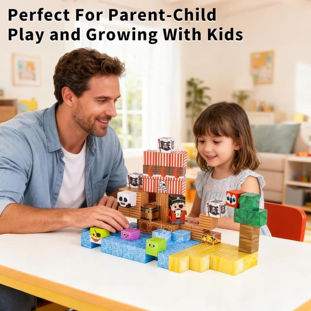 Detalle de Pirate ship magnetic blocks for STEM, Age 3-10