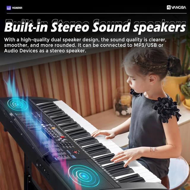 Thumbnail 5 de Vangoa VGK6101 61-Key Electric Piano Keyboard 🎹