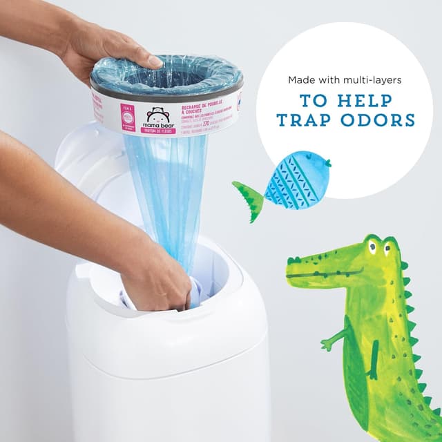 Thumbnail 2 de Mama Bear Blossoms Diaper Pail Refills 1080 count