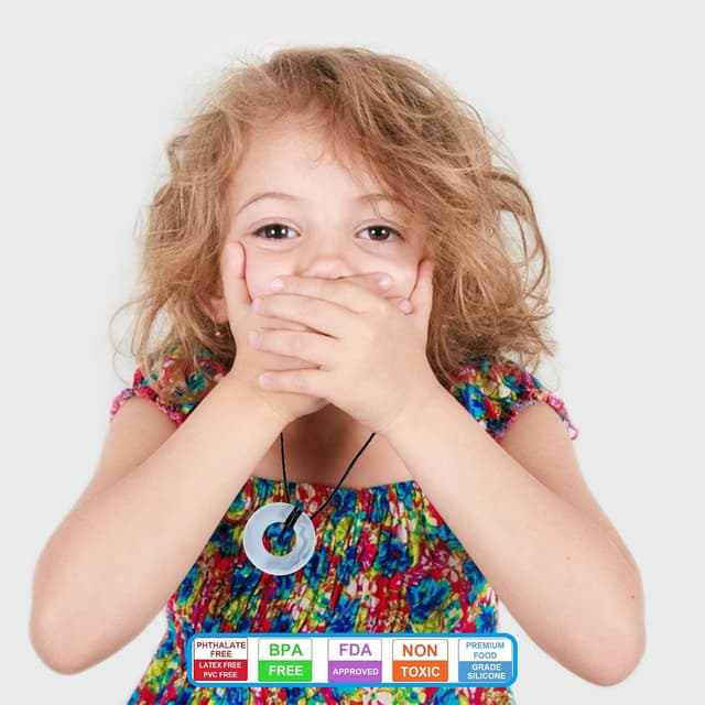 Detalle 2 de ALKAIDCHAO Silicone Chew Necklace 4 pack