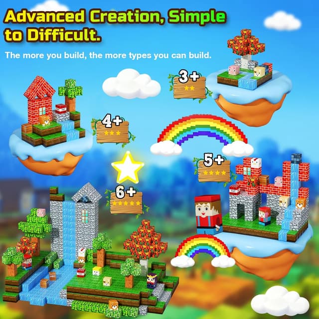 Detalle 2 de 200PCS Magnetic Blocks STEM Building Set