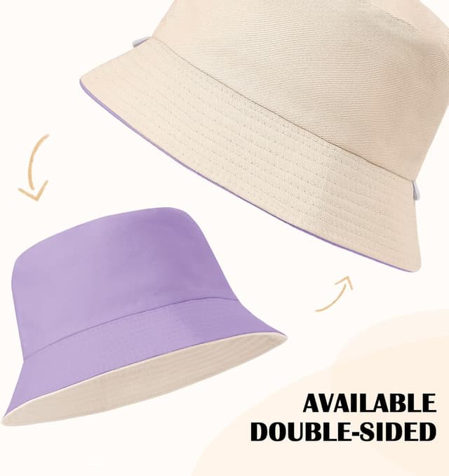 Detalle de Xnova Fischerhut Damen reversibel – faltbarer Bucket Hat aus Baumwolle mit breiter Krempe und UV-Schutz