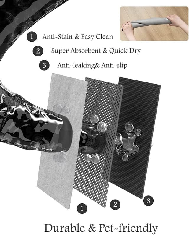 Thumbnail 5 de Pet Feeding Mat 16"x24" absorbent pet bowl mat 🐾