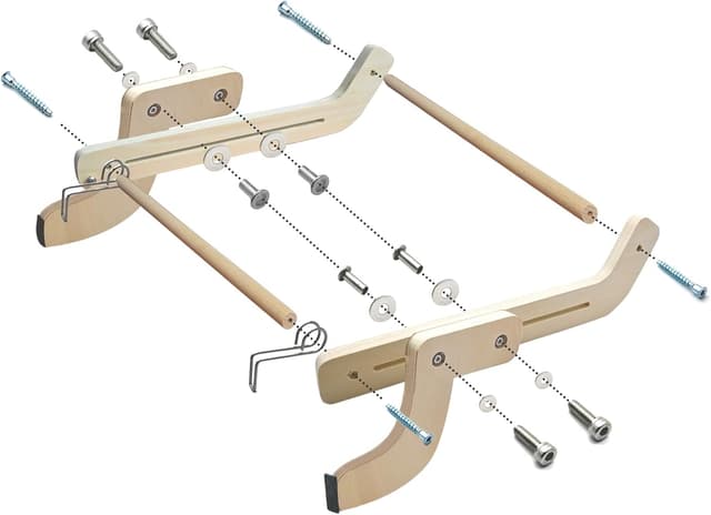 Thumbnail 6 de TothDate Window Seat for Indoor Cats (Large) – Wooden Perch Hammock with Pink Fabric