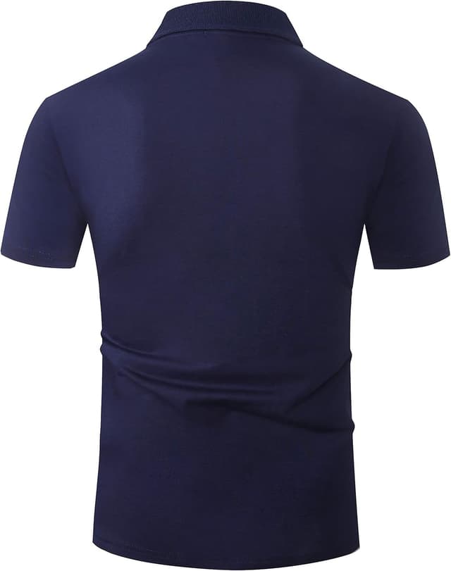 Detalle de Kuson Herren Poloshirt Kurzarm Patchwork aus Baumwoll-Piqué – Regular Fit mit kontrastfarbenem Kragen