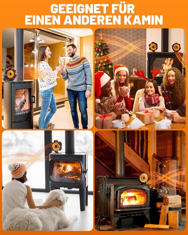 Thumbnail 6 de Signstek ventilateur de poêle 6 pales