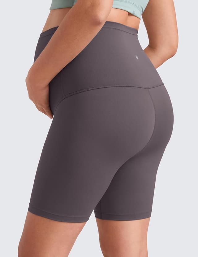 Detalle de CRZ YOGA Donna Butterluxe maternità pantaloncini sopra la pancia per yoga e corsa, Allenamento