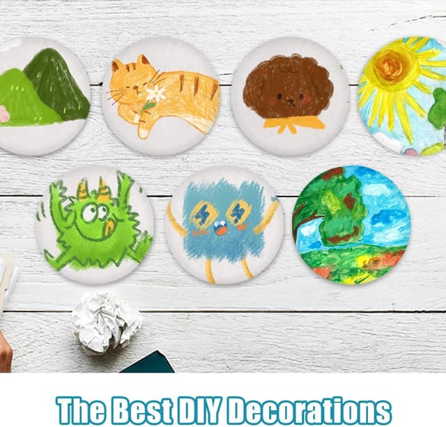 Detalle 2 de Orixo 12 flache Bemalsteine 5 cm Ø 🎨