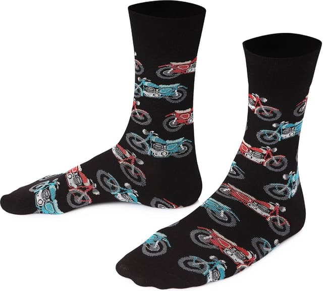 Thumbnail 2 de TODO Colours Lustige Socken mit Motorradmotiv 40°C