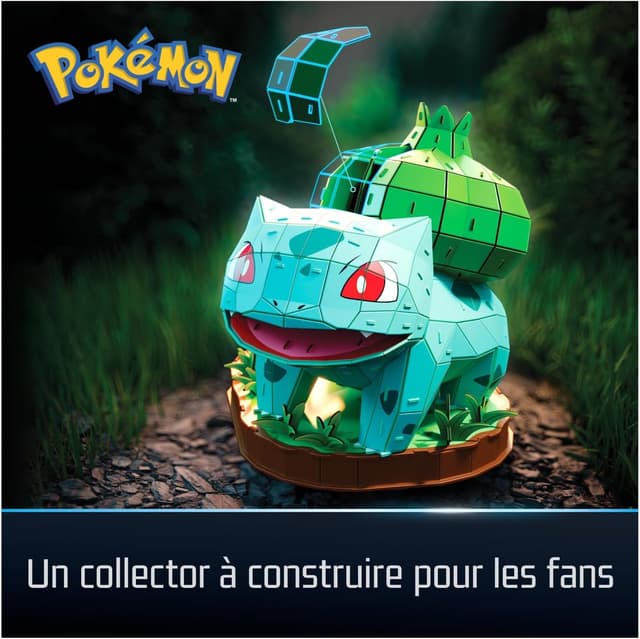 Detalle de Puzzle 3D 4D Build Pokémon – Maquette Bulbizarre (195 pièces)