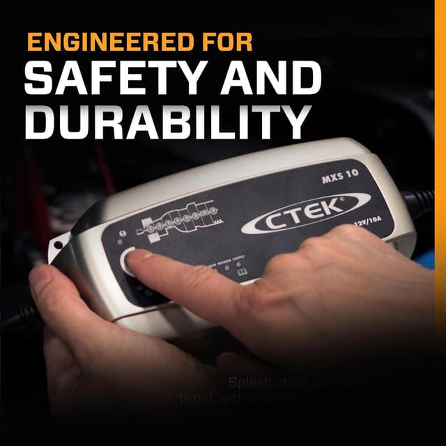 Detalle 2 de CTEK Multi MXS 10 10A 12V 8-Stage Battery Charger Conditioner (Sky/Black)