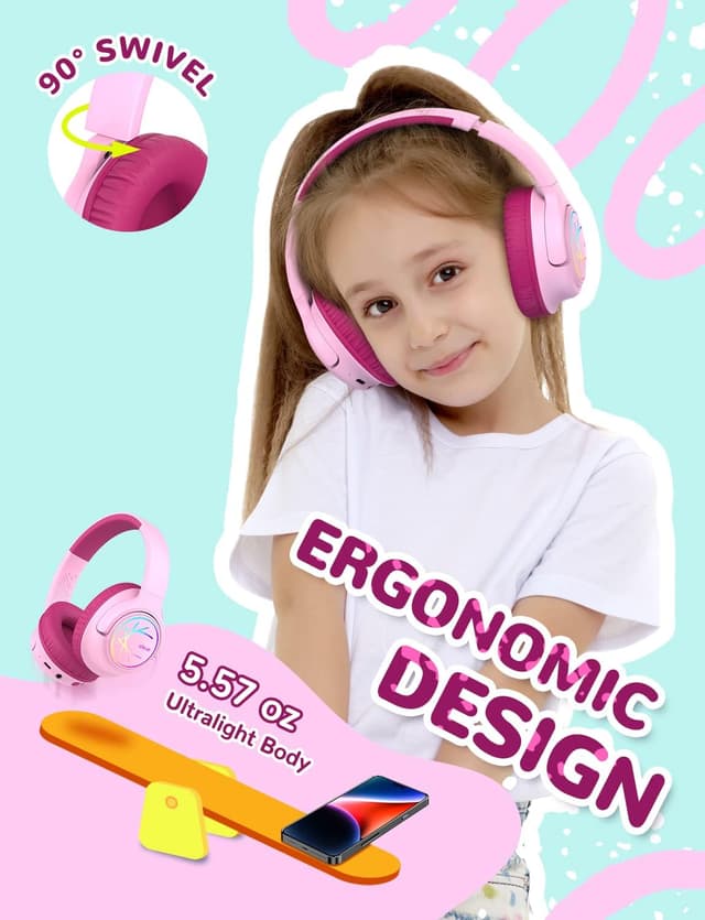 Thumbnail 4 de iClever BTH18 Kids Wireless Headphones 43H