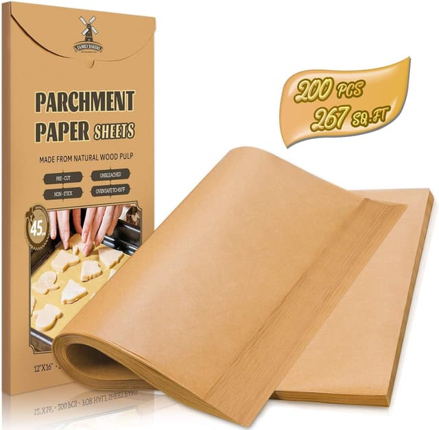 Imagen de 200 Pcs Parchment Paper Sheets 12 x 16 for Baking 🍽 en OfertitasTOP