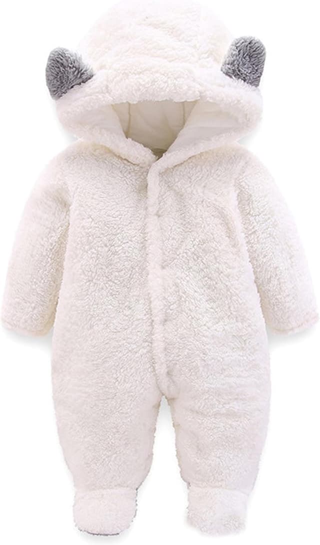 Detalle de Voopptaw Warm Baby Winter Jumpsuit Fleece Romper Suit (0–12 months) with Hood