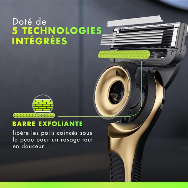 Detalle 2 de Gillette Labs Rasoir Homme Barre Exfoliante 5 Lames