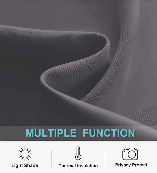 Thumbnail 5 de RYB HOME Short Curtains Gray 42x36 in set of 2 🪟