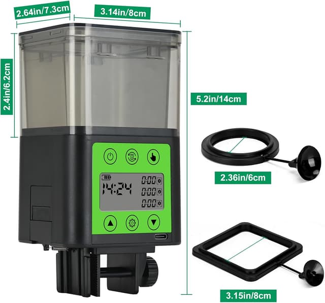 Thumbnail 4 de Lychee Automatic Fish Feeder 320 ml 🐟