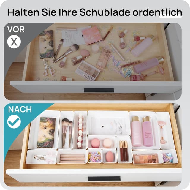 Detalle de Vtopmart 25 PCS Plastic Drawer Organizers Set