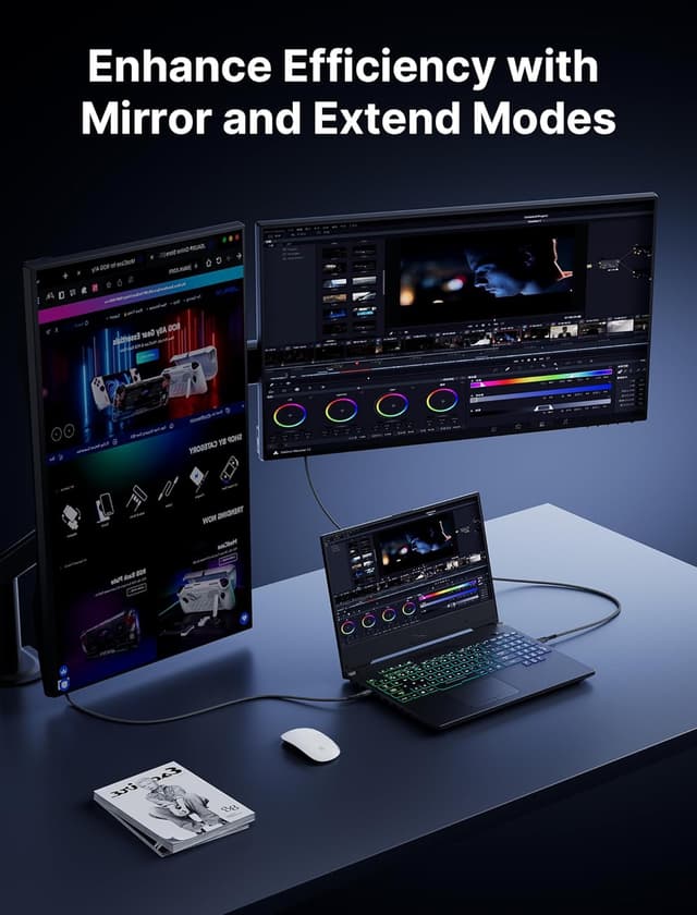 Detalle de JSAUX USB C to HDMI Cable 10ft 4K@60Hz