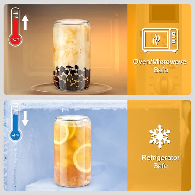 Thumbnail 2 de sungwoo 4PCS Glass Cups 16oz 🥤