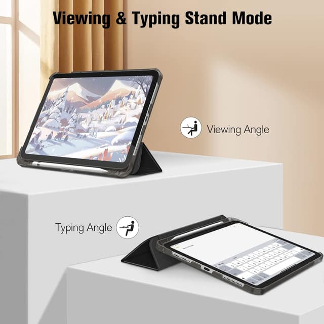 Detalle de FINTIE Case & Screen Protector Set for iPad A16 (11th gen) / iPad A10 (10th gen 2022) with Pencil Holder, Trifold Stand & Auto Wake/Sleep