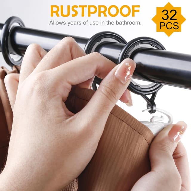 Thumbnail 6 de Anneaux rideaux WCIC 32 pièces, 30 mm