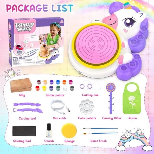 Detalle 2 de Pottery Wheel for Kids Ages 8-12 Purple