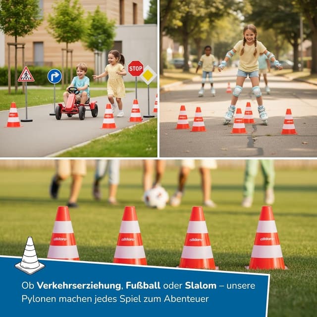 Detalle de alldoro 60090 cônes d'avertissement 4 pièces