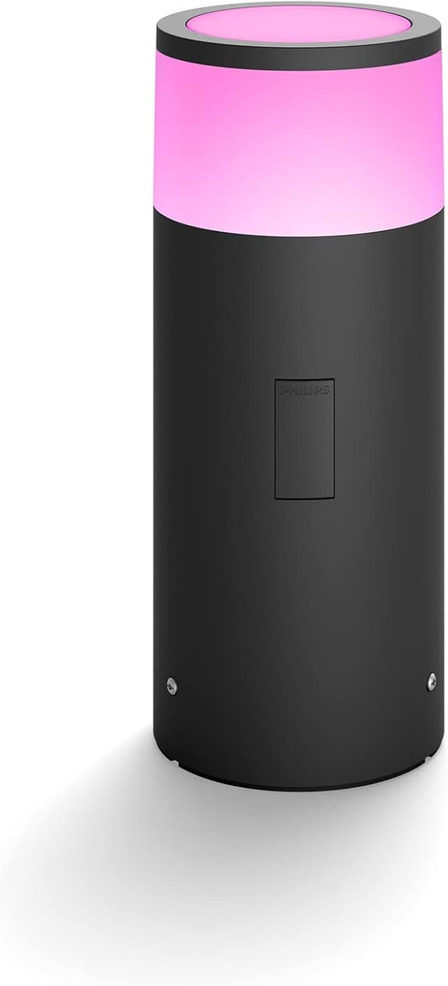 Detalle de Philips Hue White and Color Ambiance Calla palo smart LED per esterni (IP65) da 8W, nero