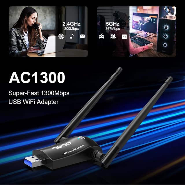 Detalle de AC1300 USB 3.0 WiFi adapter for desktop