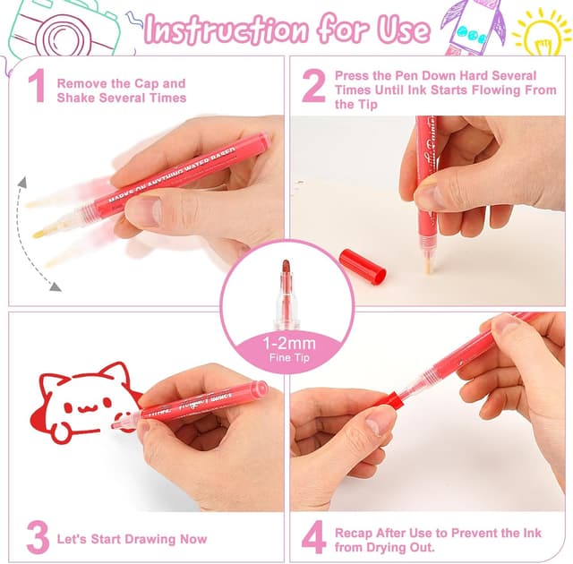 Thumbnail 2 de YITHINC Pennarelli acrilici 28 colori permanenti